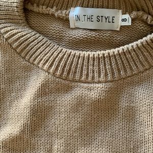 Asos tan cropped sweater